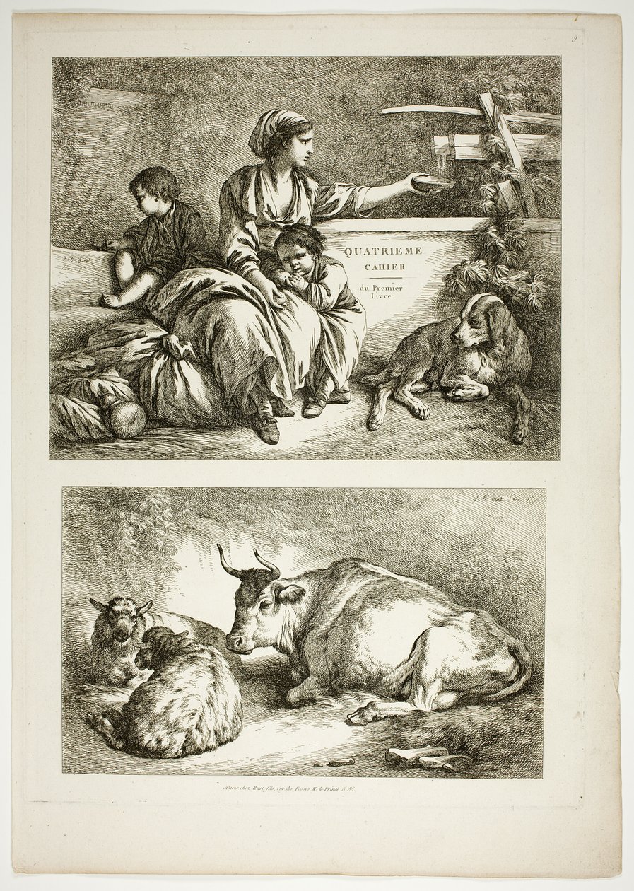 38/19. tábla az Oeuvres de J. B. Huetből alkotó: Jean Baptiste Huet