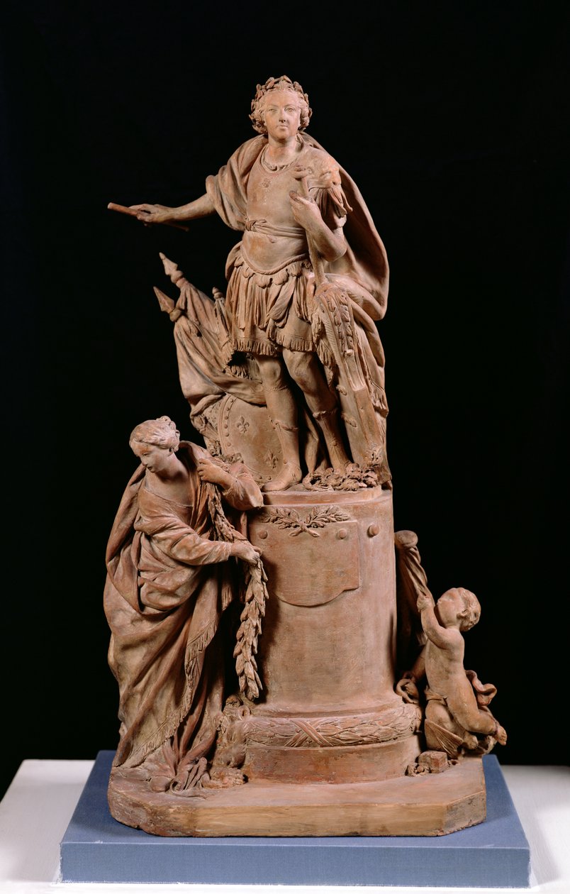 XV. Lajos (1710-74) mint római császár, a rennes-i Hotel de Ville szobor terve, 1748 körül (terrakotta) alkotó: Jean Baptiste II Lemoyne