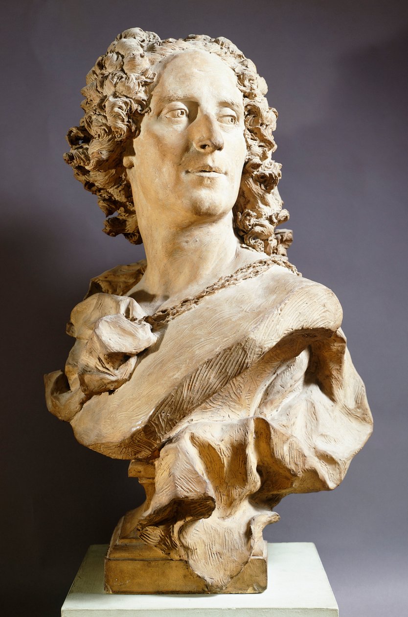 Noel Nicolas Coypel, Jean Baptiste Lemoyne (1704-1778), terrakotta mellszobra. alkotó: Jean Baptiste II Lemoyne