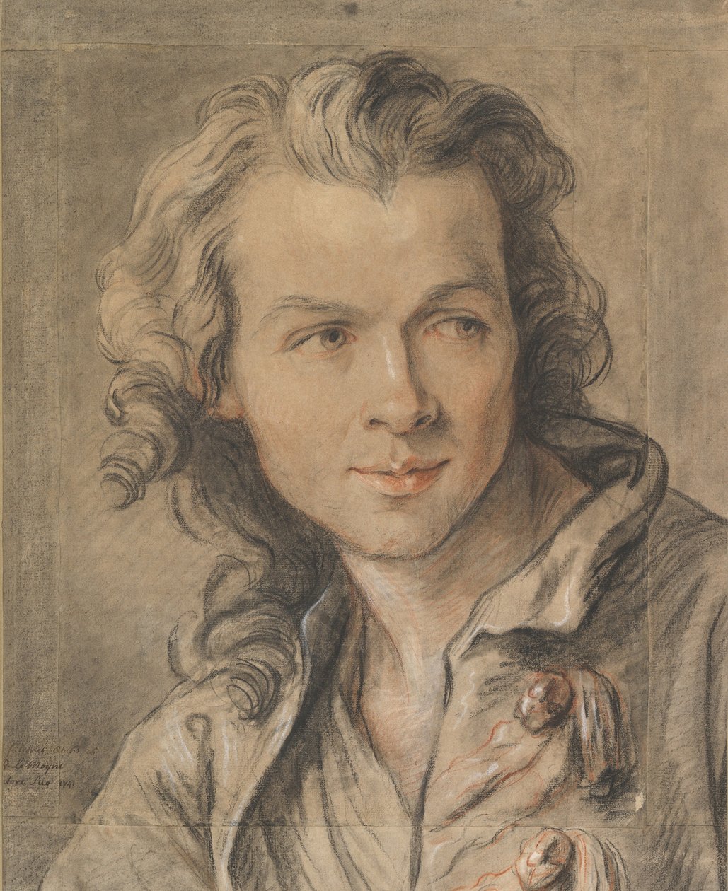 Etienne Maurice Falconet portréja, 1741 alkotó: Jean Baptiste II Lemoyne