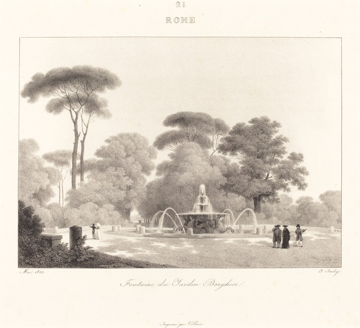 Szökőkút a Borghese kertben alkotó: Jean Baptiste Isabey
