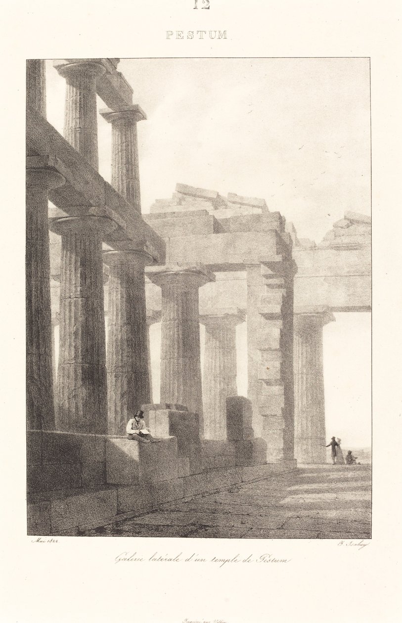 Egy paestumi templom oldalgalériája alkotó: Jean Baptiste Isabey