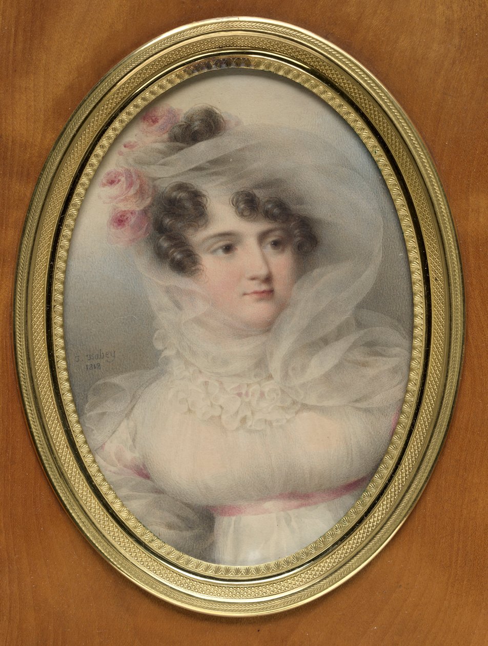 Hortense de Perregaux raguzai hercegnő portréja, 1818. alkotó: Jean Baptiste Isabey