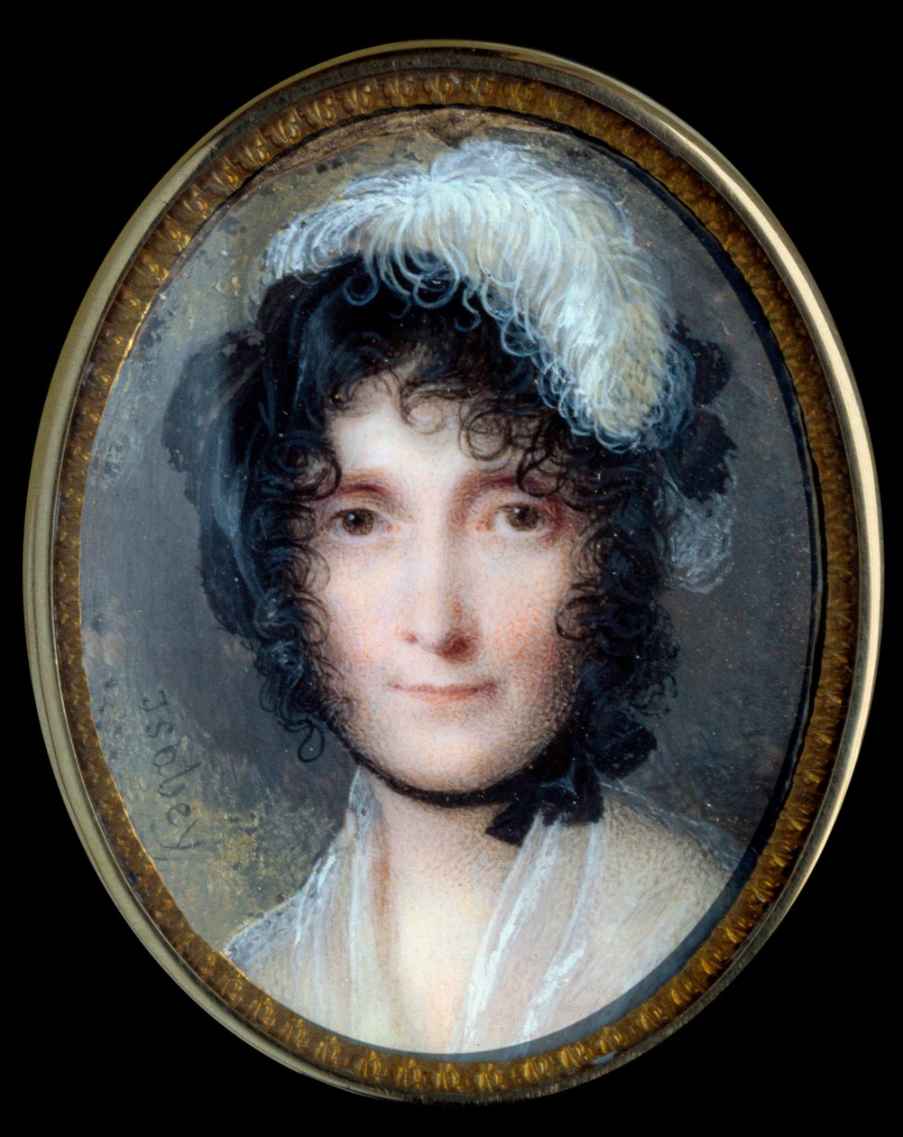 Laetitia Bonaparte (Letizia Maria Ramolino) (1750-1836), Bonaparte Napóleon anyja portréja Jean Baptiste Isabey (1767-1855) miniatűr festménye elefántcsontra 19. század V. 0,37x0,29 m - Laetitia Bonaparte (Maria Letizia Ramolino) portréja (1750- alkotó: Jean Baptiste Isabey