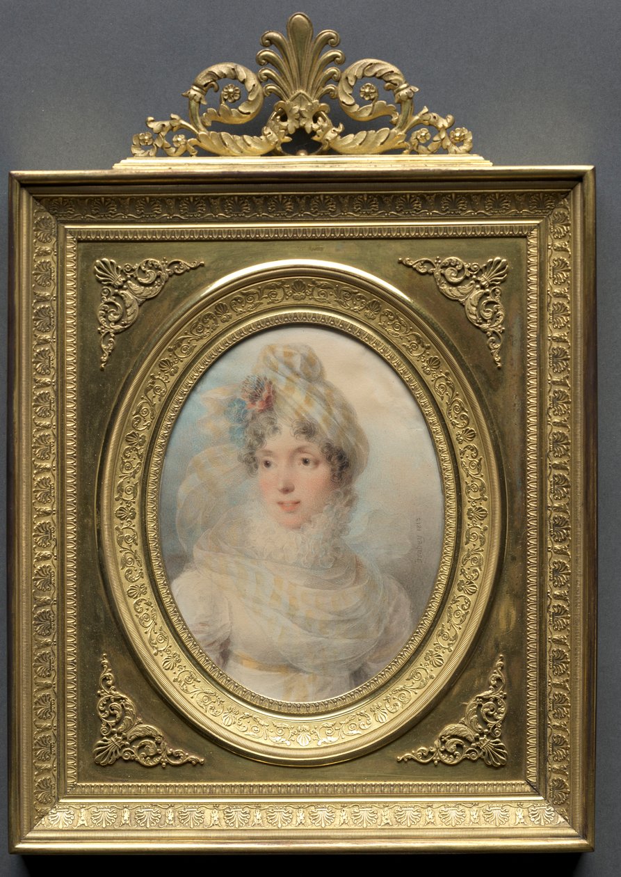 Fehér ruhás nő portréja, 1813. alkotó: Jean Baptiste Isabey