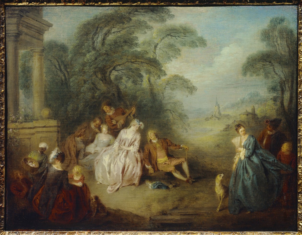 Egy parkban összerakva Jean Baptiste Pater festménye (1695-1736) XVIII. alkotó: Jean Baptiste Joseph Pater