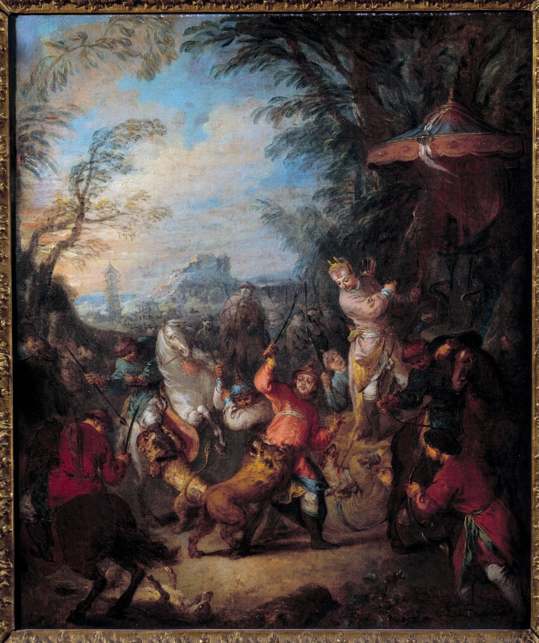 Jean Baptiste Pater kínai vadászfestménye alkotó: Jean Baptiste Joseph Pater