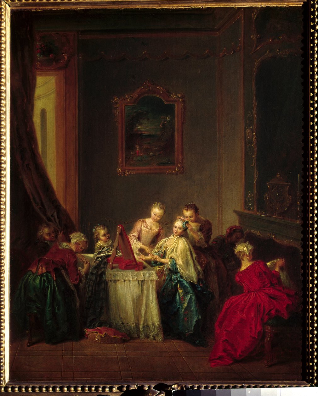 Jean Baptiste Pater (1695-1736) vécéfestménye 18. század V. 0,47x0,37 m Párizs, Louvre Múzeum alkotó: Jean Baptiste Joseph Pater