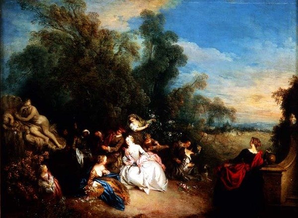 Pihenés vidéken alkotó: Jean Baptiste Joseph Pater