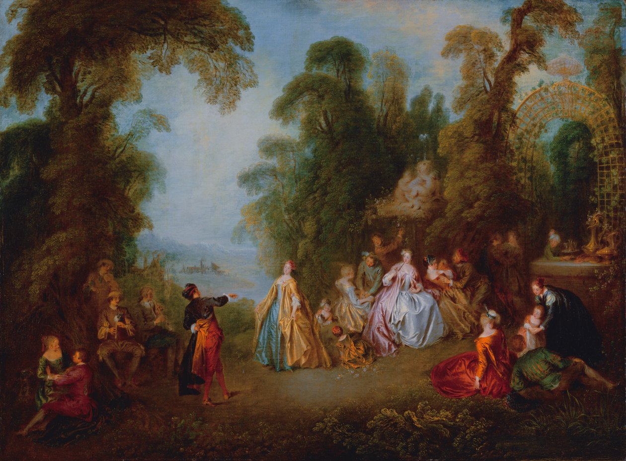 A tánc, 1730 körül alkotó: Jean Baptiste Joseph Pater