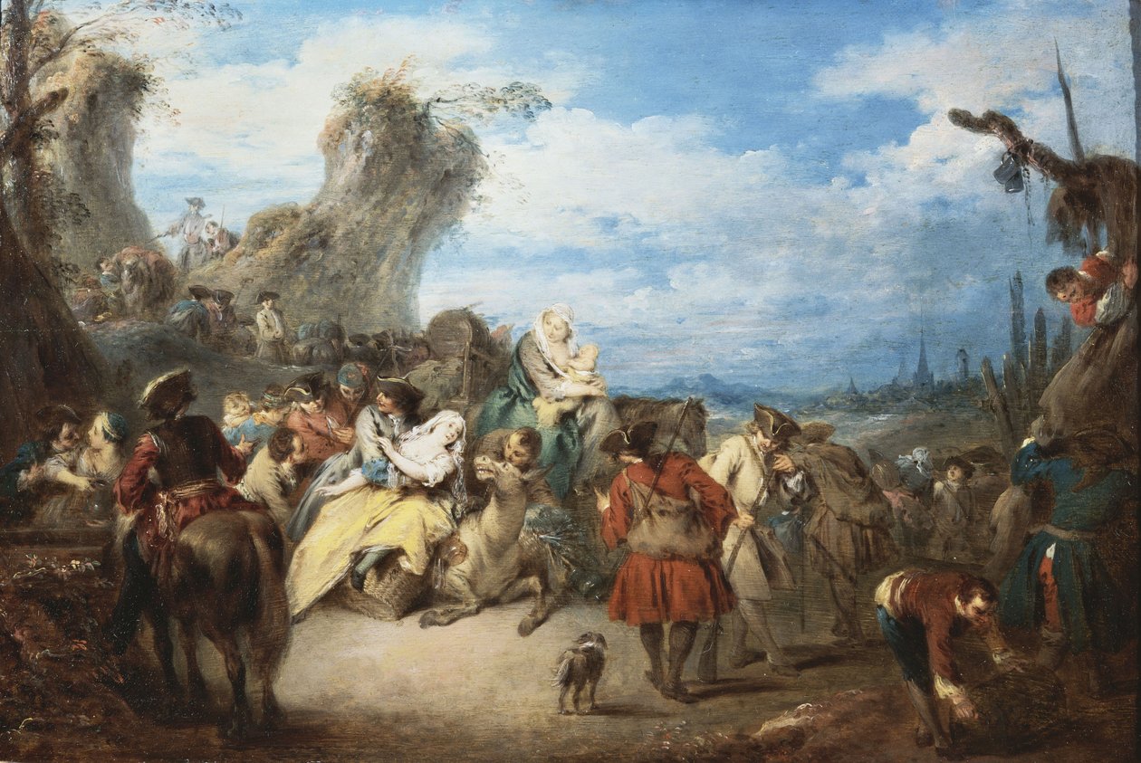 A csapatok menete, az úgynevezett háború alkotó: Jean Baptiste Joseph Pater