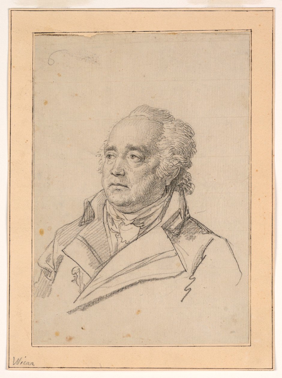 Egy férfi portréja, Giuseppe Valadier alkotó: Jean Baptiste Joseph Wicar