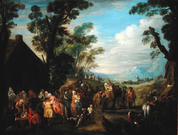 Indulás a háborúba alkotó: Jean-Baptiste Joseph attr. to Pater