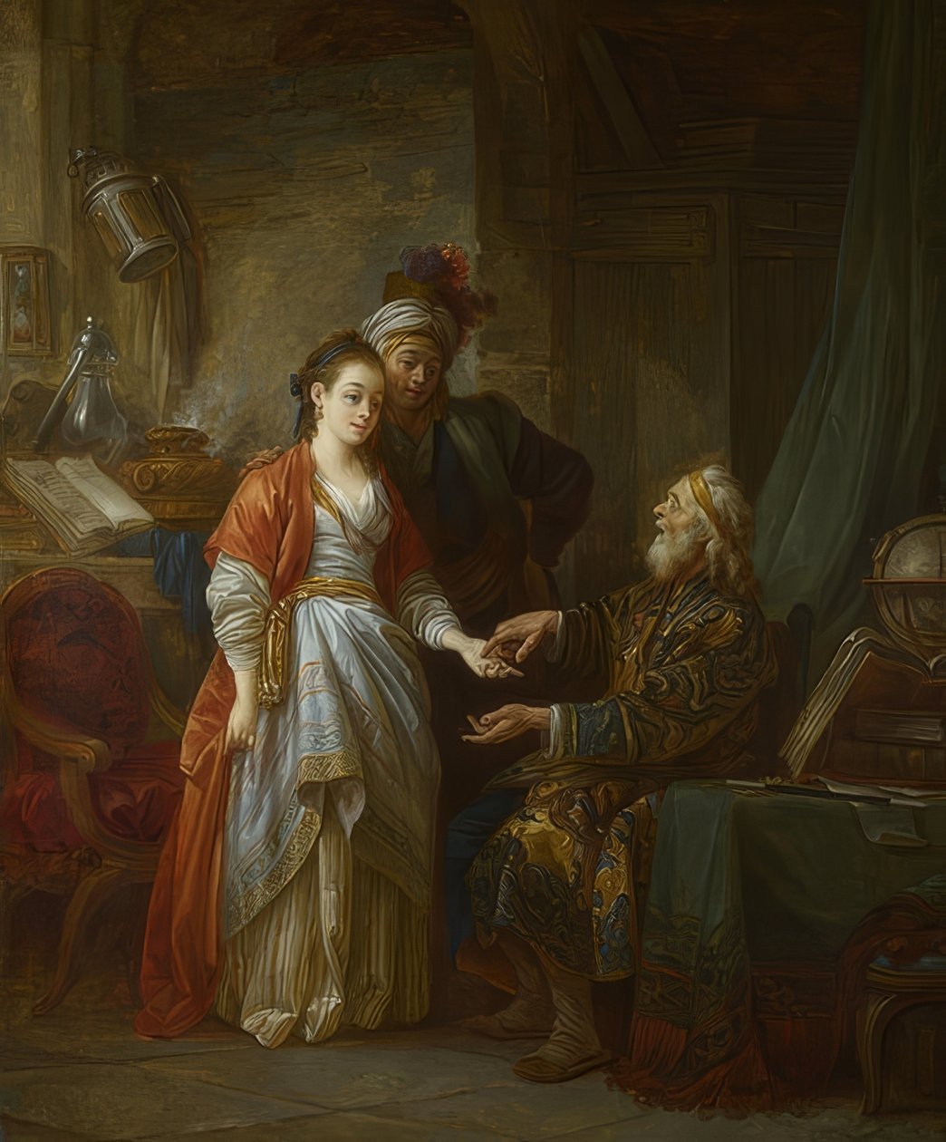 A nekromanta. 1775 körül alkotó: Jean Baptiste Le Prince
