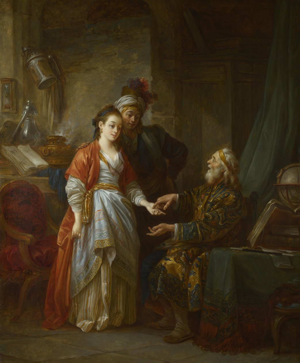 A nekromanta, 1775 körül alkotó: Jean Baptiste Le Prince