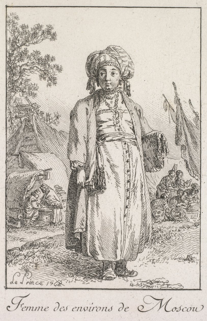 Nő Moszkva külvárosából alkotó: Jean Baptiste Le Prince