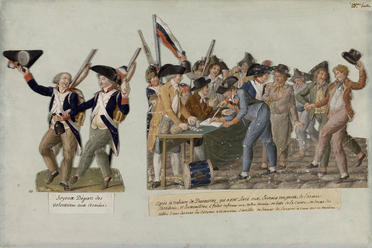 Az önkéntesek távozása a forradalmi seregekhez, c. 1793. alkotó: Jean Baptiste Lesueur