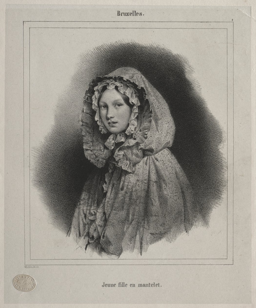 Brüsszel: Fiatal lány köpenyben alkotó: Jean Baptiste Madou
