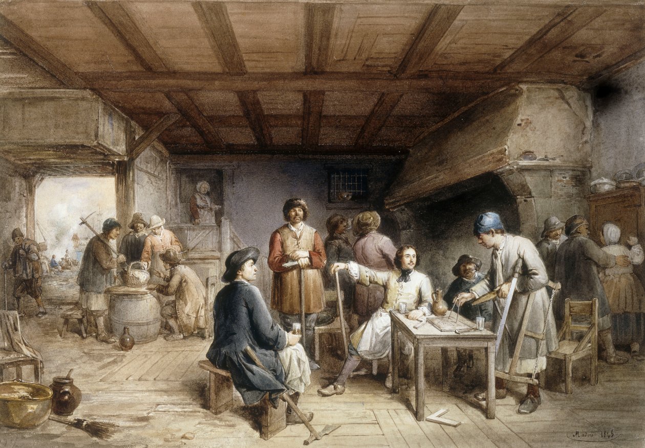 Alakok egy párizsi utcában alkotó: Jean Baptiste Madou