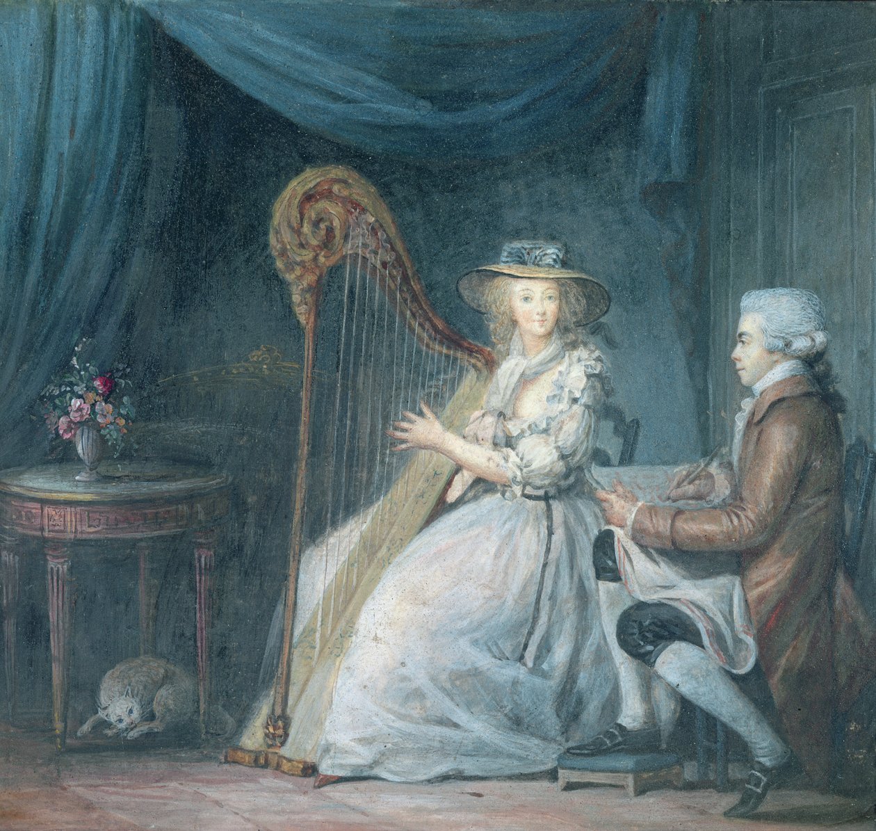 A gyönyörű hárfaművész alkotó: Jean Baptiste Mallet