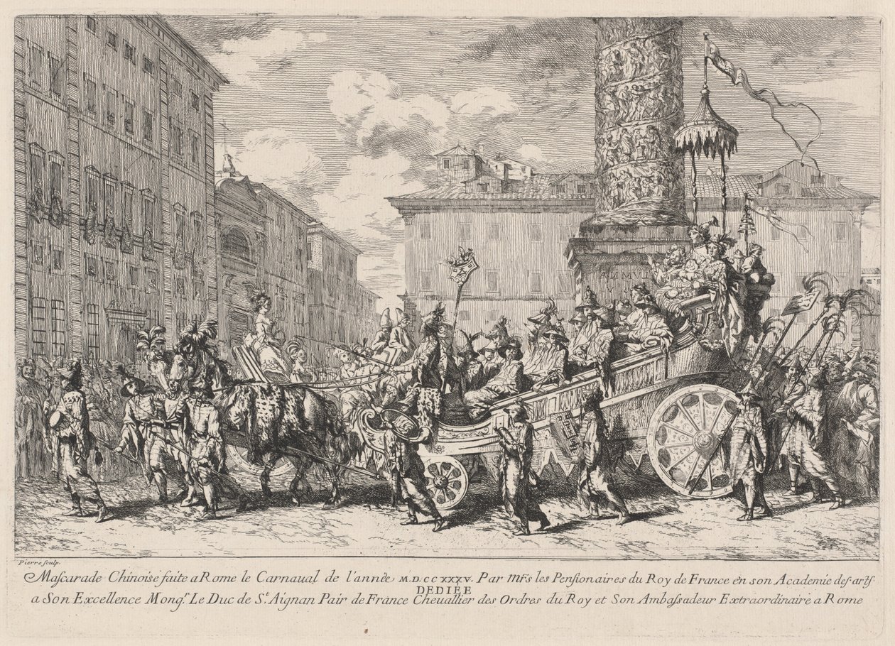 Rómában készült kínai maszkabál (kínai maskara) alkotó: Jean Baptiste Marie Pierre