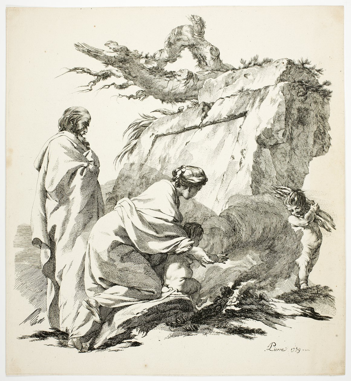Repülés Egyiptomba alkotó: Jean Baptiste Marie Pierre
