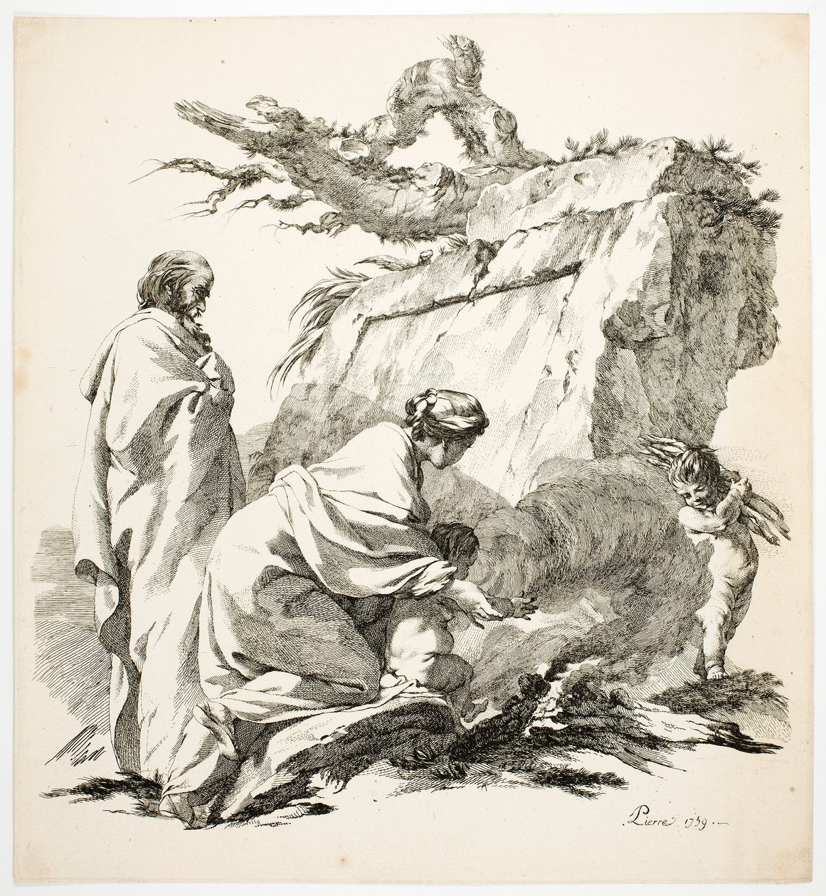 Repülés Egyiptomba alkotó: Jean Baptiste Marie Pierre