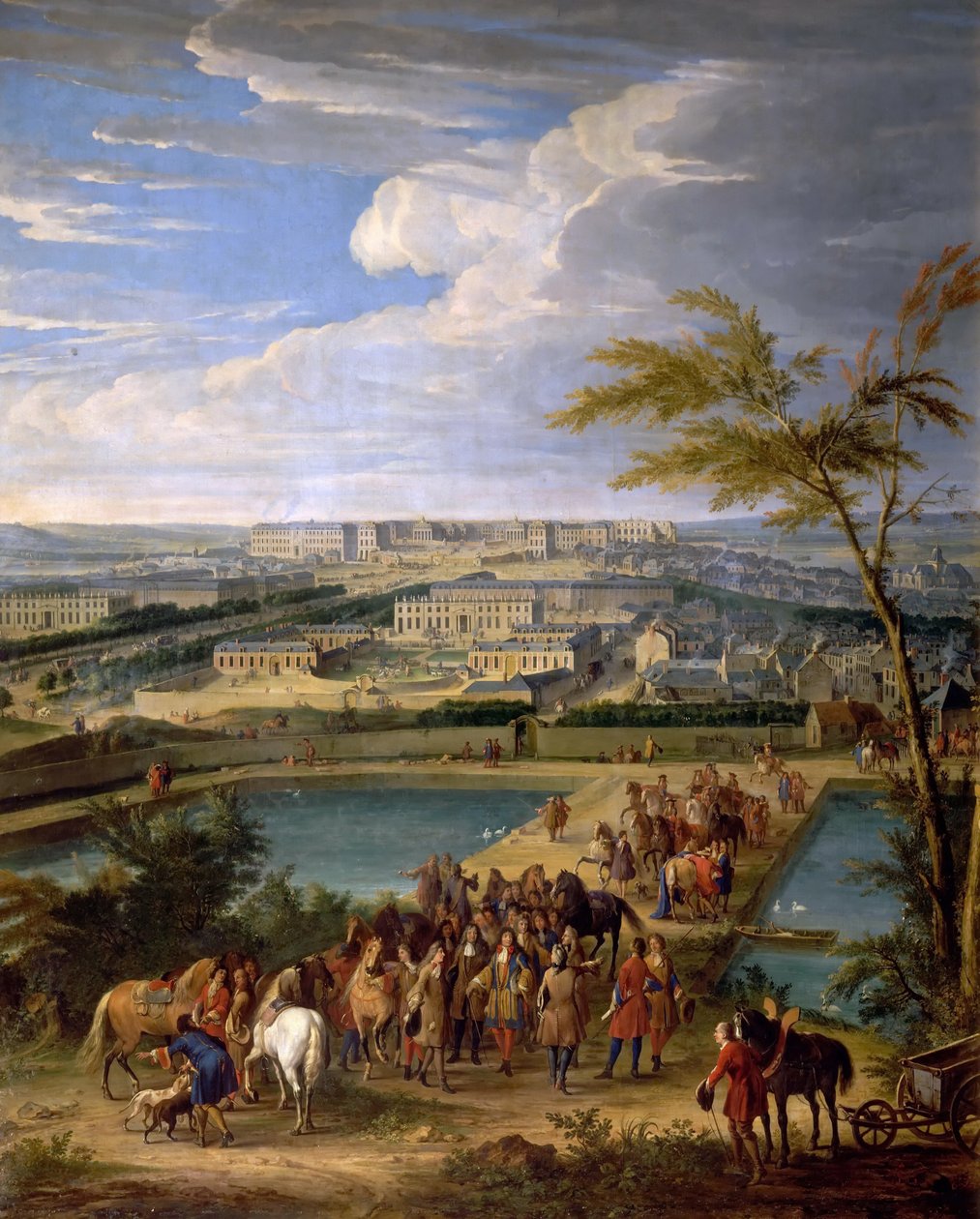 Kilátás a városra és a Versailles-i palotára, a Montbauron-dombról nézve alkotó: Jean Baptiste Martin