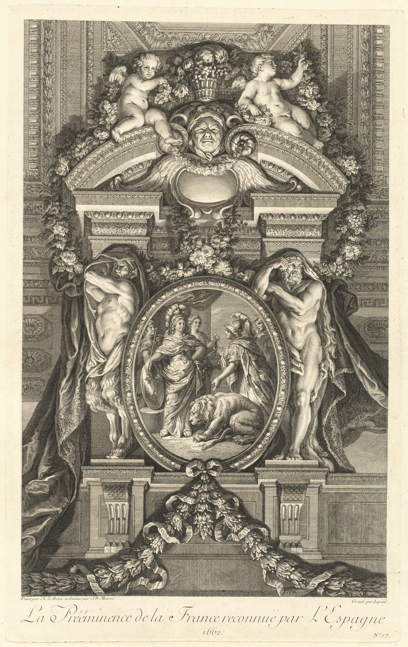 La Prééminence de la France elismerte Spanyolország 1662 (The Preeminance of France Recognized by Spain 1662) [pl. 17] alkotó: Jean Baptiste Masse