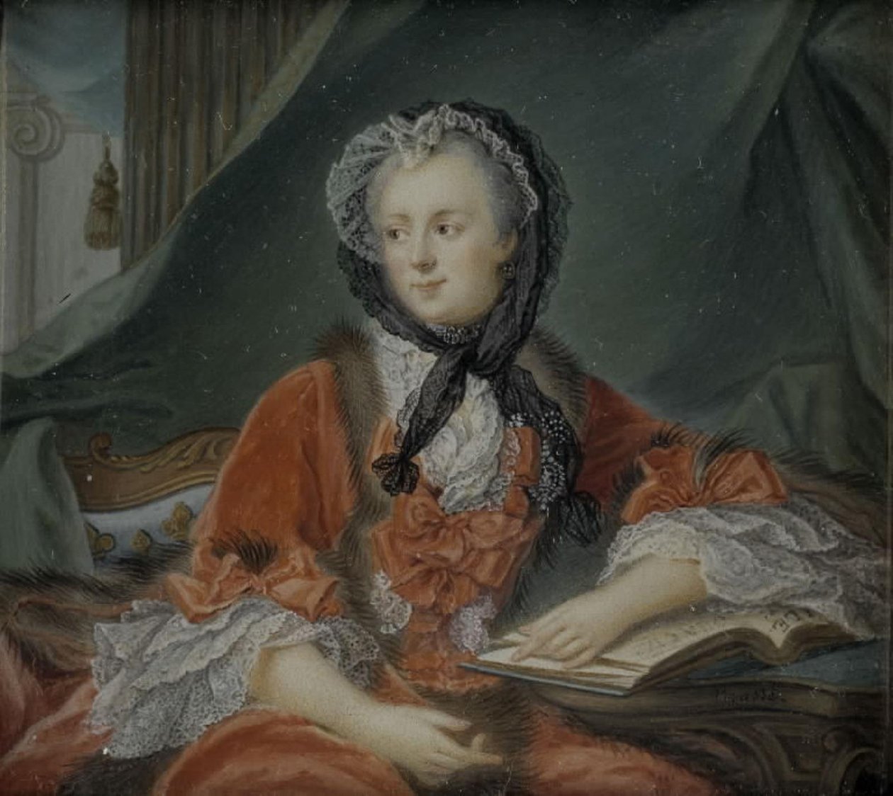 Marie Leszczinska, francia királynő (1703-1768) portréja alkotó: Jean Baptiste Masse