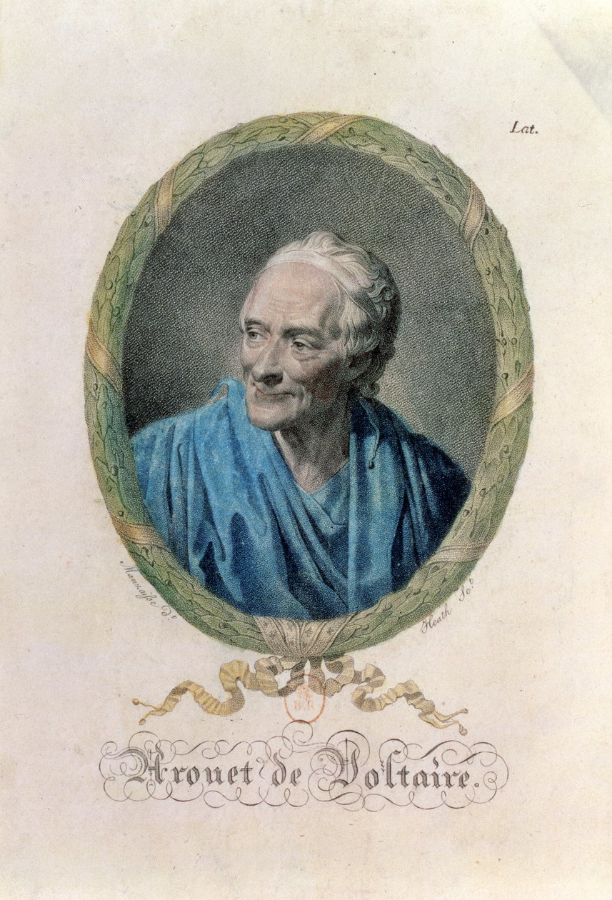 Francois Marie Arouet de Voltaire (1694-1778) James Heath (1757-1834) metszete alkotó: Jean Baptiste Mauzaisse