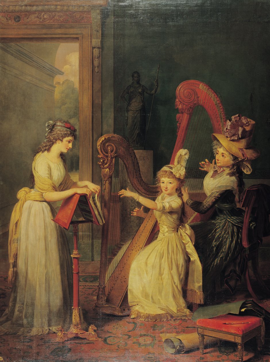 Madame de Genlis hárfaleckét tartott Mademoiselle d