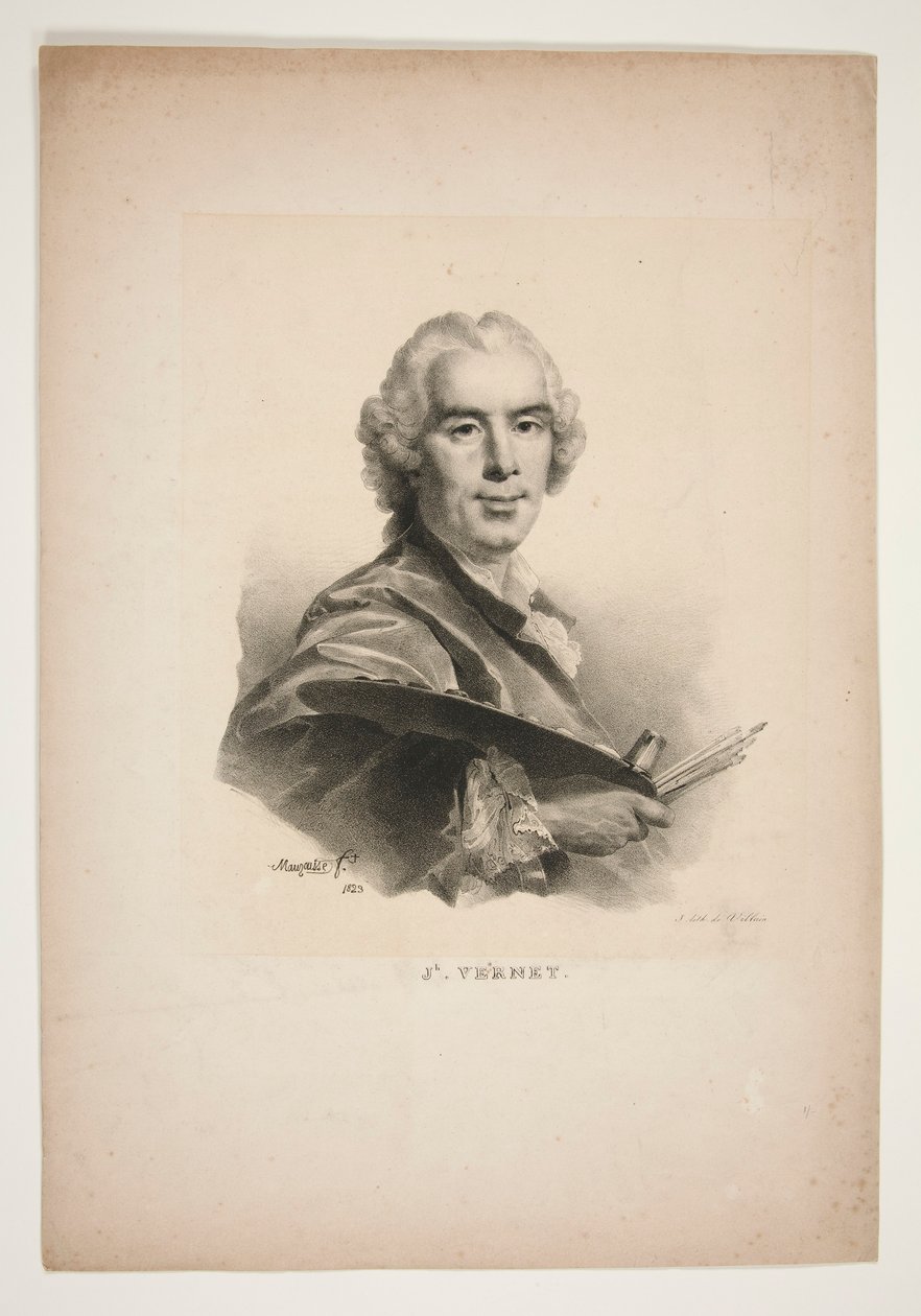Joseph Vernet portréja alkotó: Jean Baptiste Mauzaisse