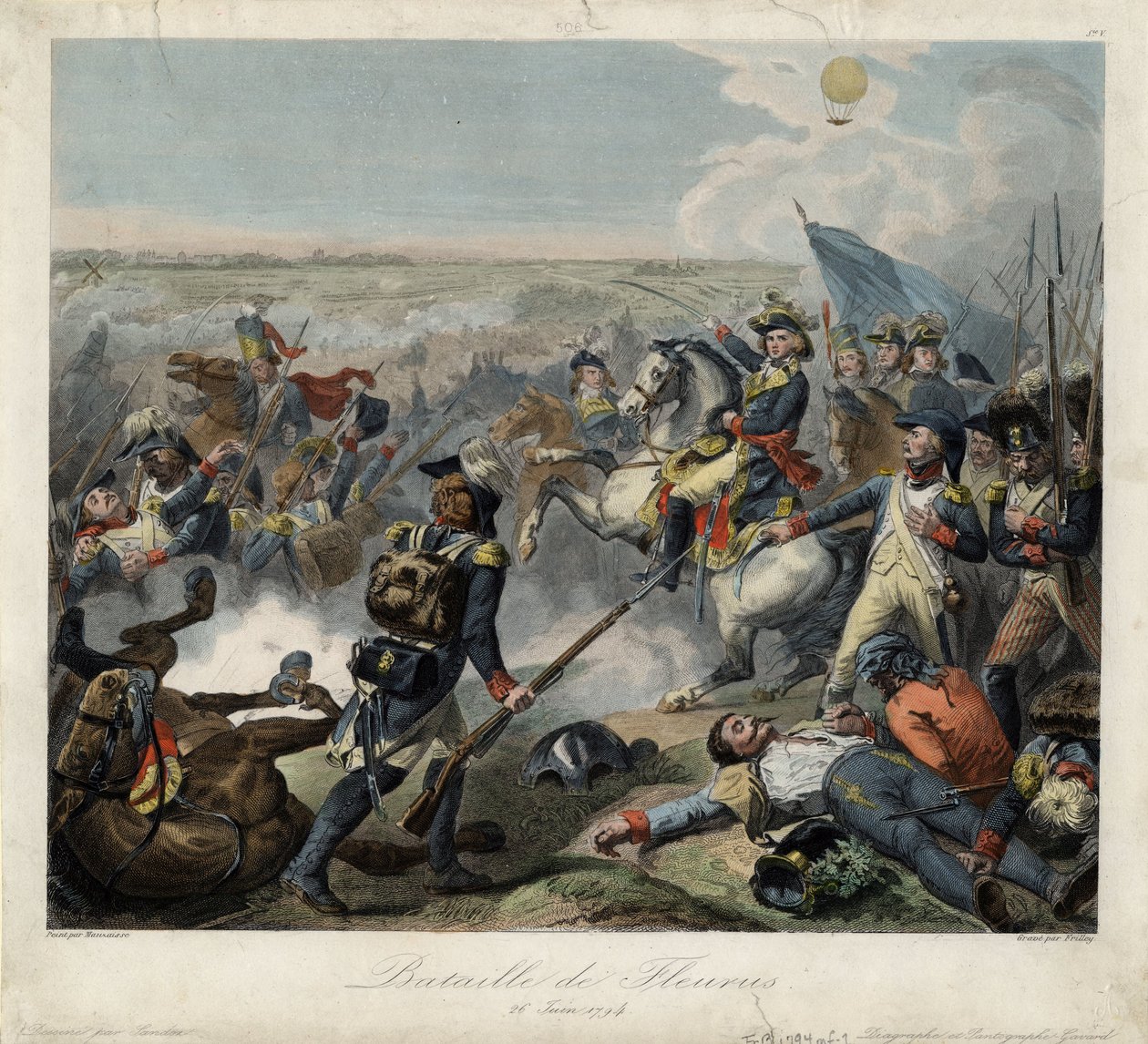 A fleurusi csata 1794. június 26-án, 1795 alkotó: Jean Baptiste Mauzaisse
