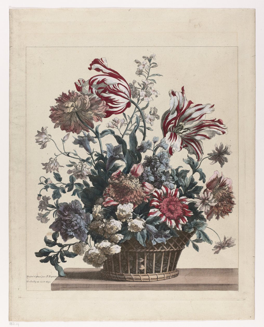 Kosár virágokkal Bloemenmand alkotó: Jean Baptiste Monnoyer