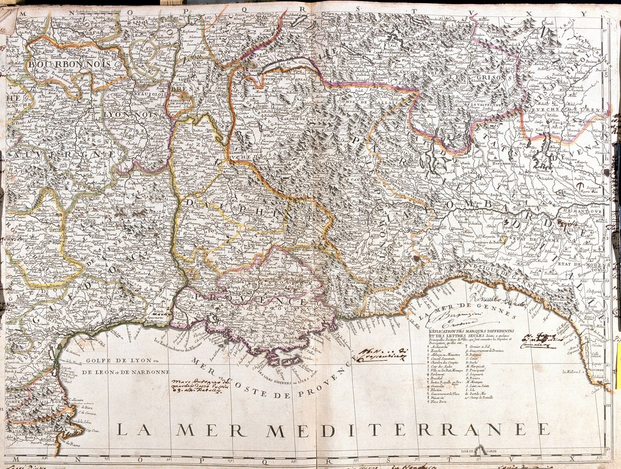 Dauphine és Provence térképe (Franciaország) (metszet alkotó: Jean Baptiste Nolin