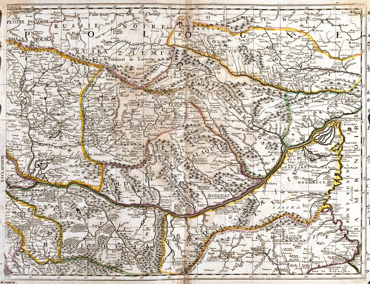 Morva Havasalföld (Cseh Köztársaság) térképe (metszet alkotó: Jean-Baptiste Nolin