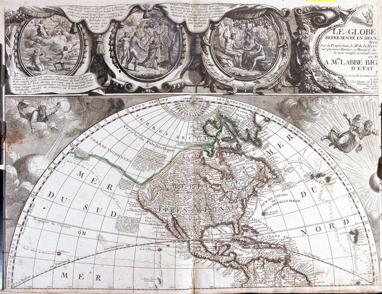 Észak-Amerika térképe alkotó: Jean Baptiste Nolin
