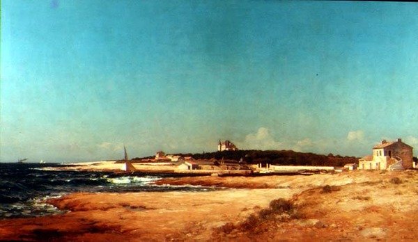 Tengerparti jelenet alkotó: Jean Baptiste Olive