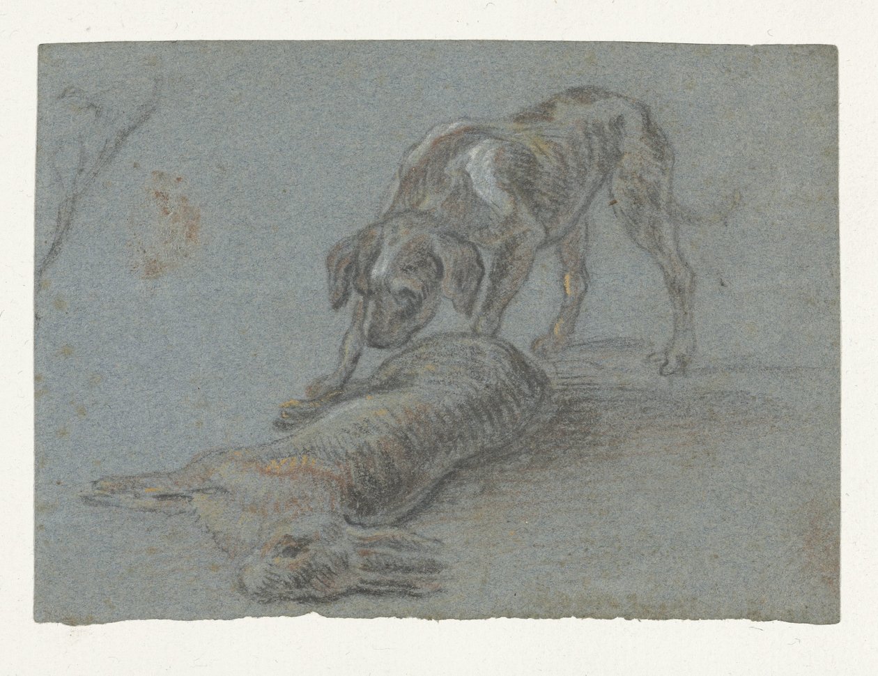 Kutya egy lőtt nyúl alkotó: Jean Baptiste Oudry (possibly)
