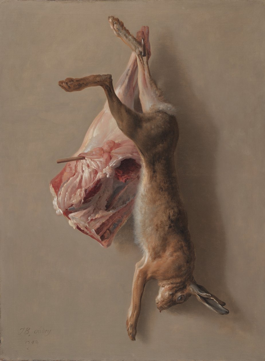 Egy nyúl és egy bárányláb, 1742 alkotó: Jean Baptiste Oudry
