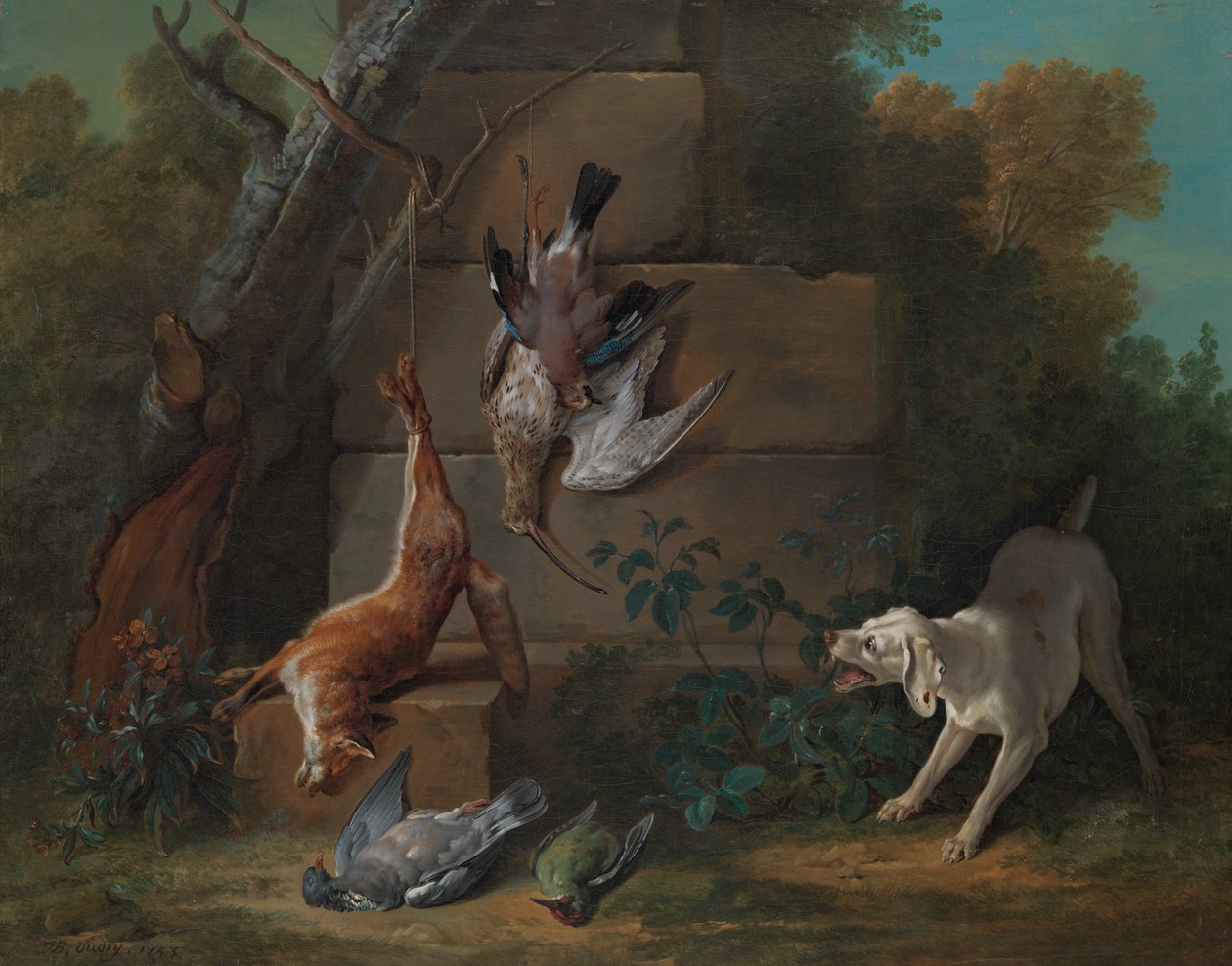 Kutyaőrző halottvad játék, 1753. alkotó: Jean Baptiste Oudry