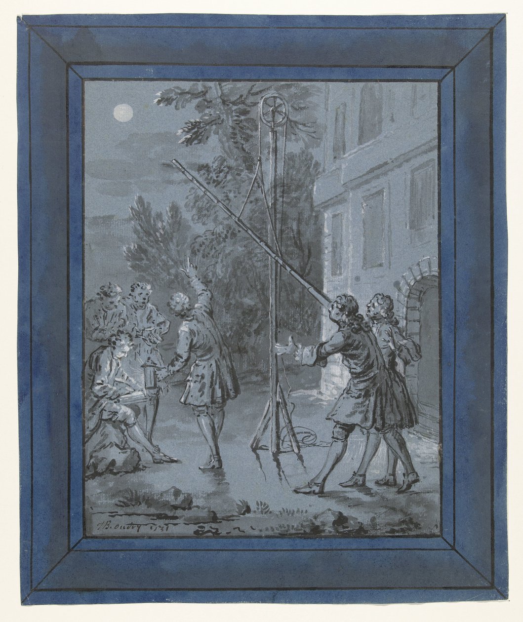 Egy állat a Holdban / Un Animal dans la Lune Illusztrációk Jean de La Fontaine meséihez (sorozat címe) alkotó: Jean Baptiste Oudry
