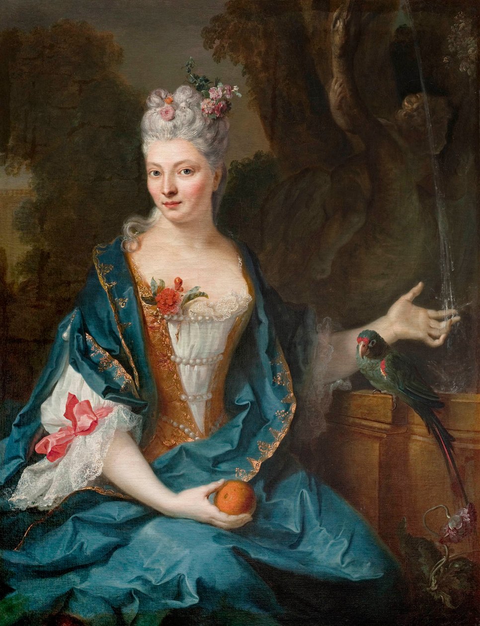 Francia: Dame assise dans un jardin alkotó: Jean Baptiste Oudry