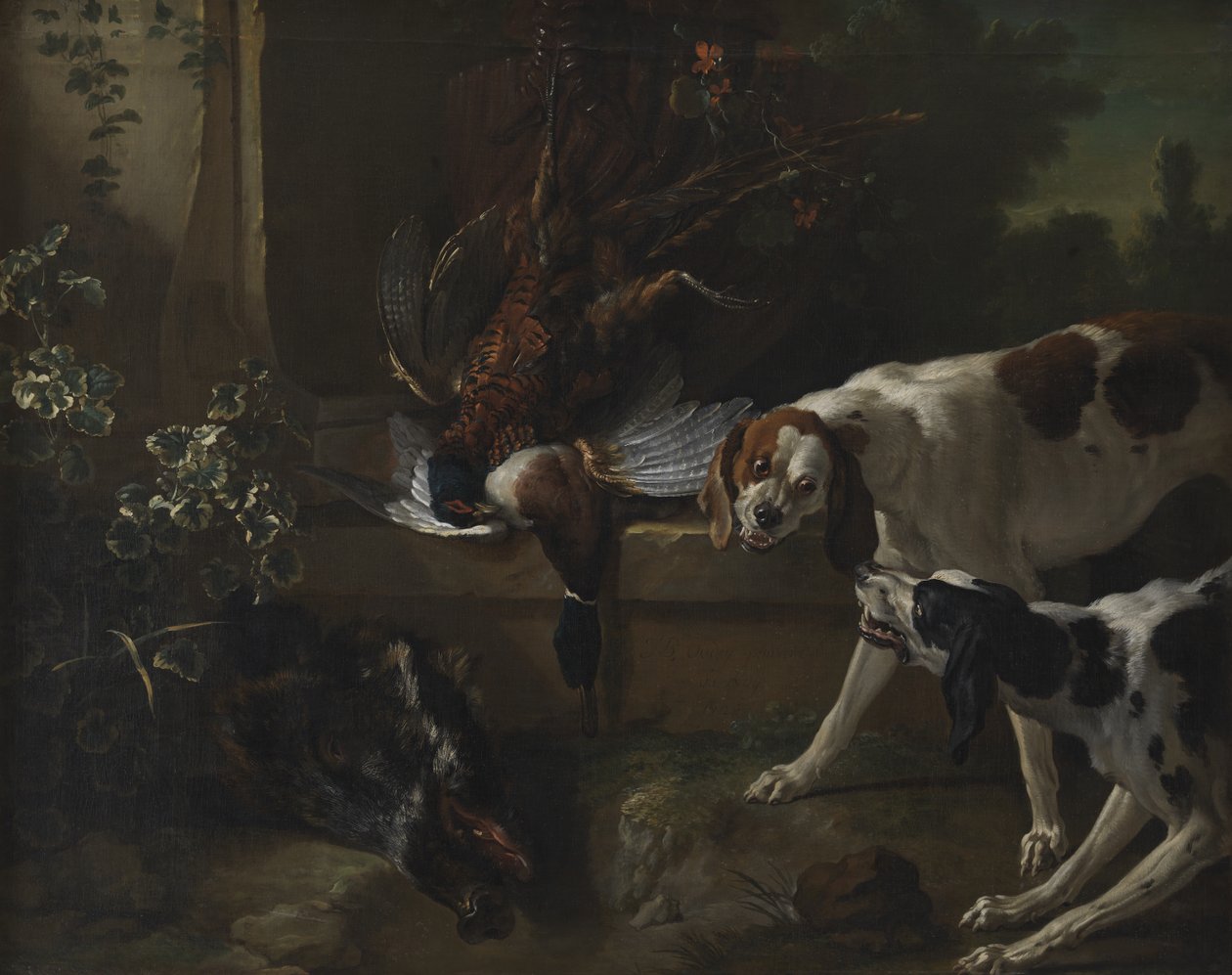 Vadkutyák vadszárnyasokkal és vadakkal alkotó: Jean Baptiste Oudry