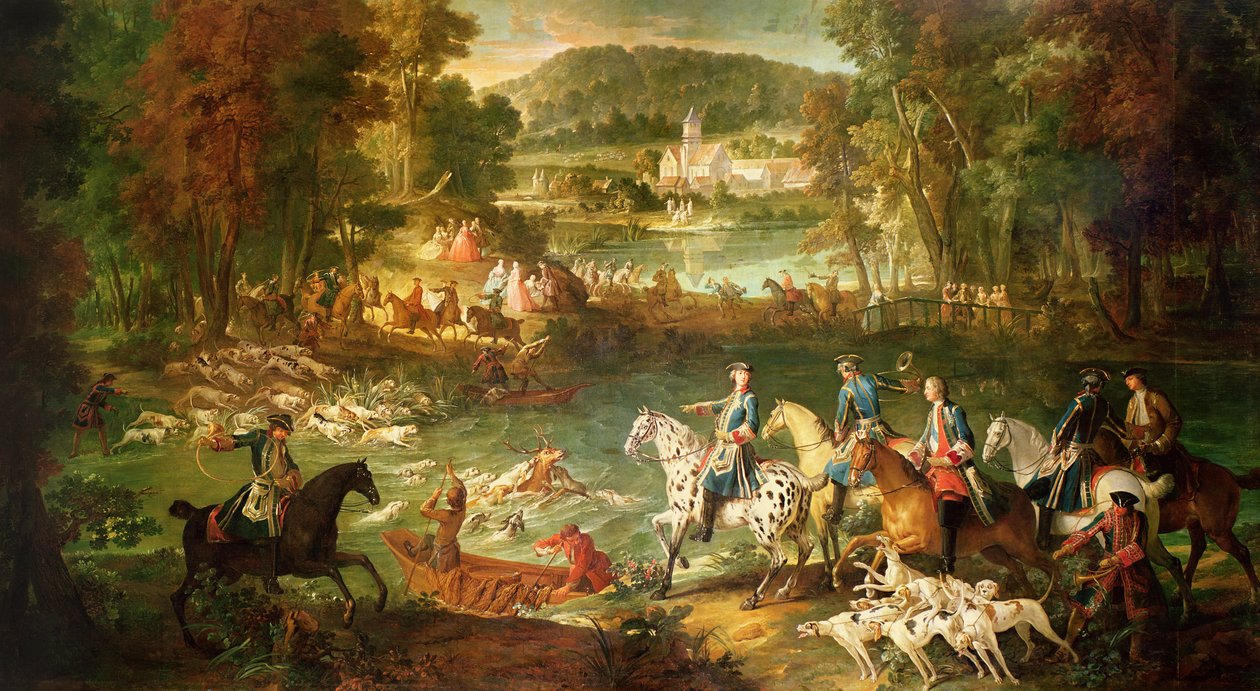 Vadászat a Saint-Jean-tóban a compiegne-i erdőben, 1734 előtt alkotó: Jean Baptiste Oudry