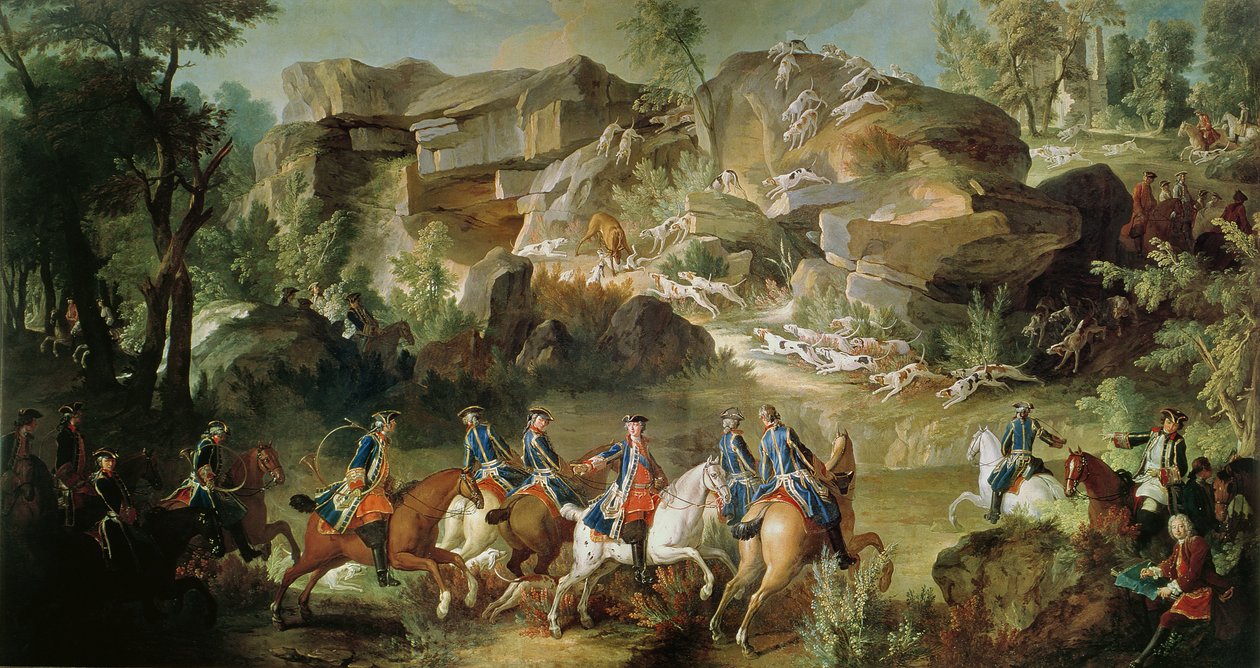 Vadászat a Fontainebleau-i erdőben Franchardban alkotó: Jean Baptiste Oudry