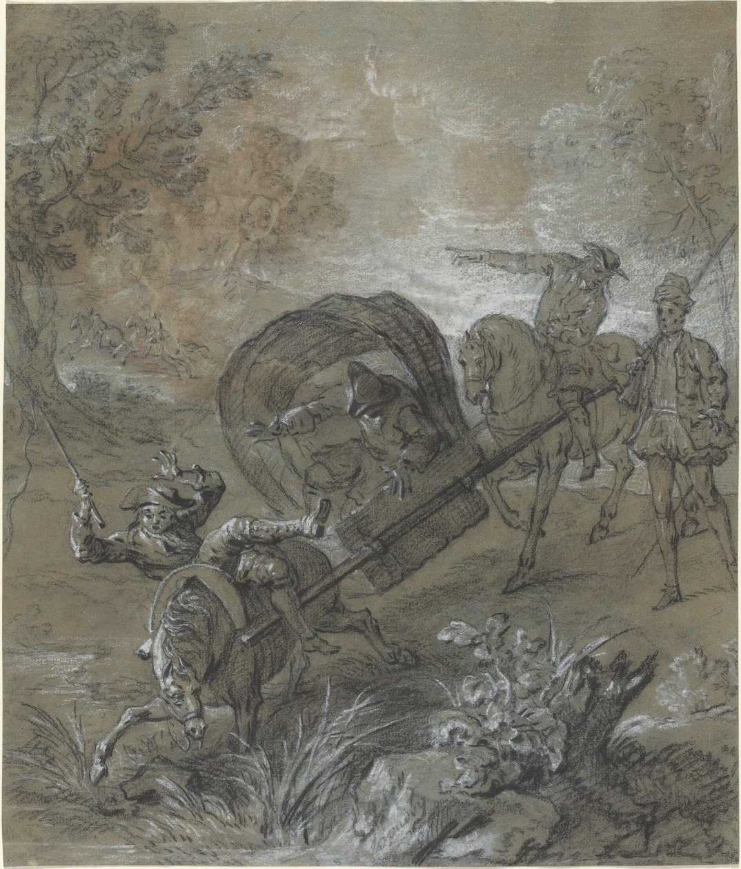 La Rancune hordágyon, lelőtték a mocsárban alkotó: Jean Baptiste Oudry