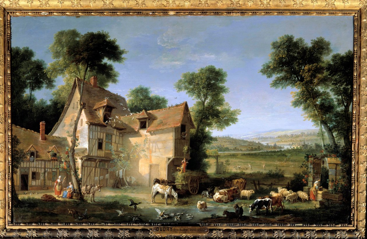 Jean Baptiste Oudry (1686-1755) farmfestménye 1750 V. 1,3x2,12 m alkotó: Jean Baptiste Oudry