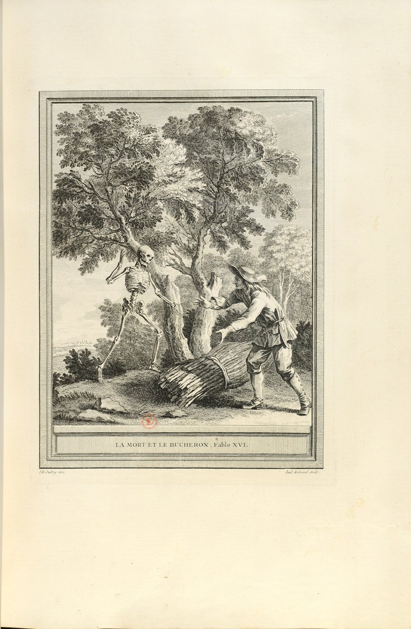La mort et le bûcheron A halál és a favágó, 1755. alkotó: Jean Baptiste Oudry